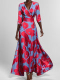 Lea | Completo Elegante Maxi Abito Midi Glamour Bordo Mare