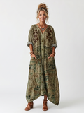 Margherita | Abito Maxi Scollo a V con Tasche