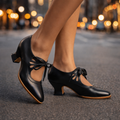 Carolina | Décolleté in Ecopelle con Lacci