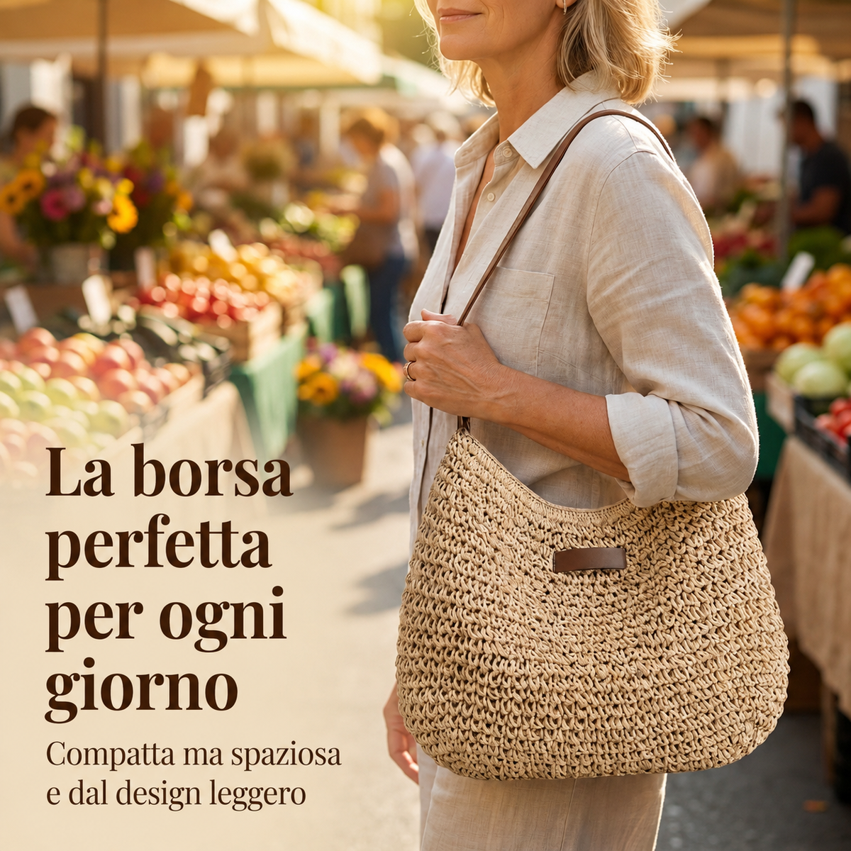 Colomba | Borsa Intrecciata Elegante - Cachi