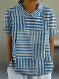 Amelia | Camicia a Righe Patchwork
